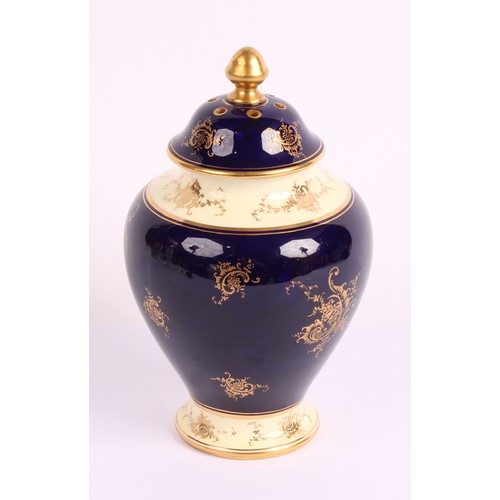 24 - A late 19th/early 20th century Coalport named view ovoid pot pourri vase, painted by E. O. Ball, sig... 