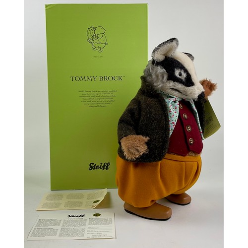 3030 - A Steiff Beatrix Potter Tommy Brock Badger, white tag 662478, LE 1500, alpaca, exclusive to UK and I... 