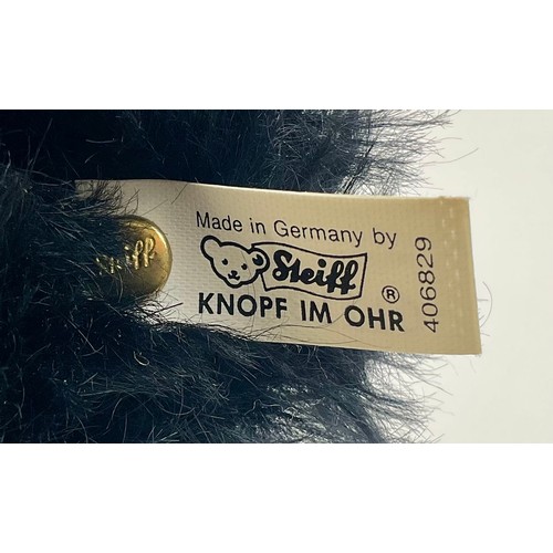 3053 - A 1991 Steiff black mohair bear, deep amber and black eyes, limited Edition of 3,000 pieces, made ex... 