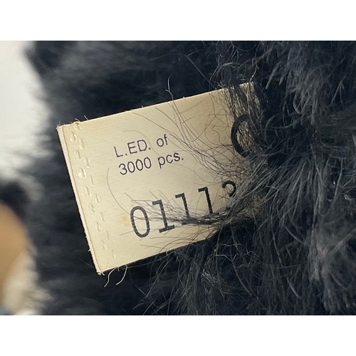 3053 - A 1991 Steiff black mohair bear, deep amber and black eyes, limited Edition of 3,000 pieces, made ex... 
