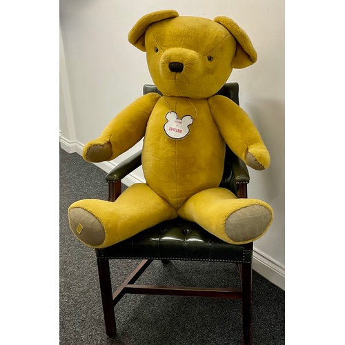 3055 - A very large plush freestanding teddy-bear by Merrythought, with jointed shoulders and legs, 120cm