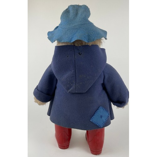 3059 - A 1970s plush Paddington Bear, manufactured by Gabrielle Designs, having original red ‘PB’ wellingto... 