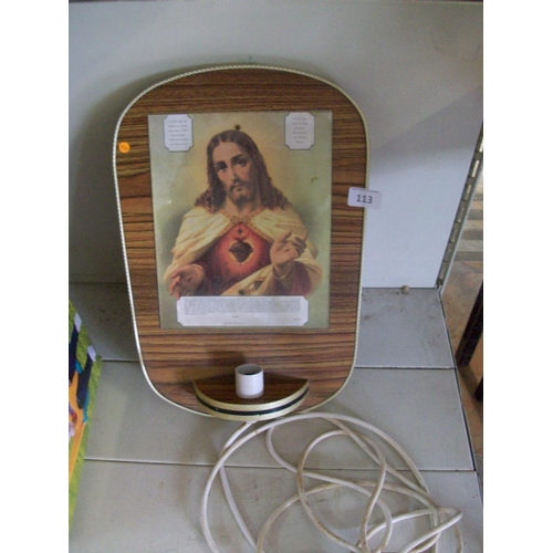 113 - Sacred Heart Light up Picture (needs bulb)