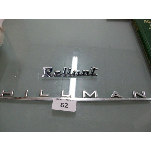 62 - 2 Chrome Car Badges