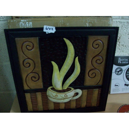 642 - Tin Coffee Signs x 3