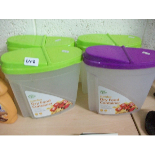 648 - Jumbo Food Containers x 4
