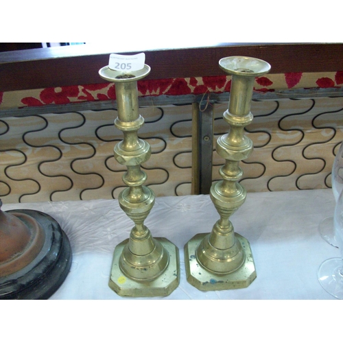 205 - 2 Brass Candle Sticks