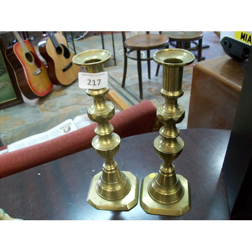 217 - 2 Brass Candle Sticks