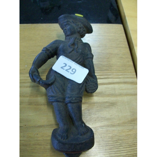 229 - Lady Cast Iron Door Knocker