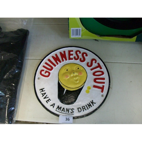 36 - Guinness Cast Iron Sign