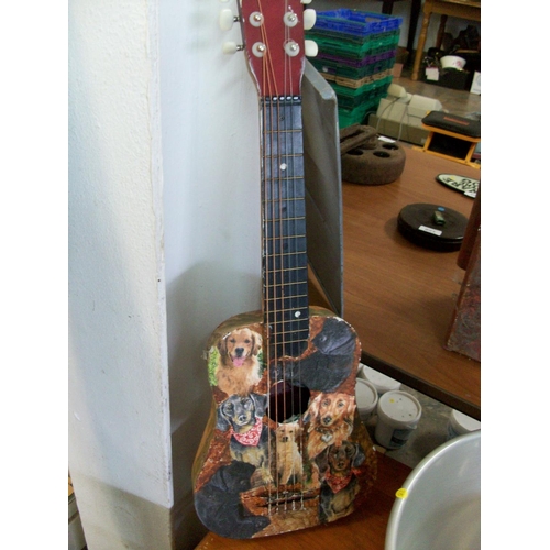 6 - Miniature Painted Guitar