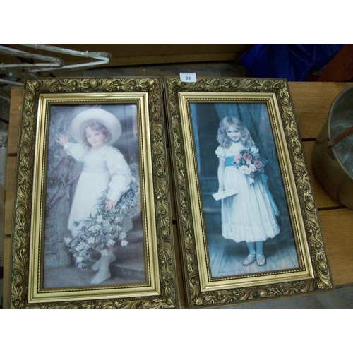 93 - 2 Gilt Framed Prints