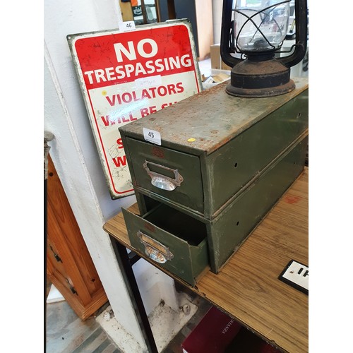 45 - Vintage 2 Drawer Filing Cabinet