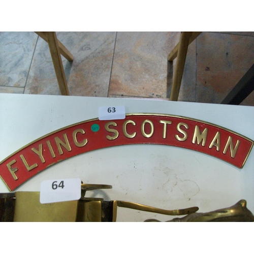 63 - Flying Scotsman Cast Iron Sign