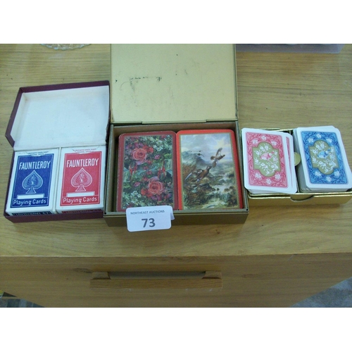 73 - 6 Packs Of Old Playing Cards