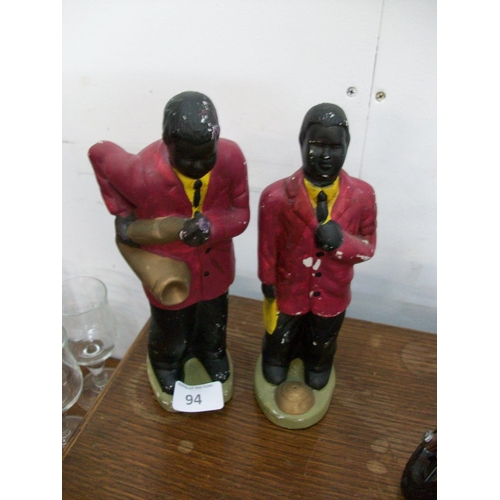 94 - 2 Ornamental Jazz Singer Ornaments