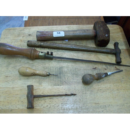 58 - Joblot Of Vintage Tools