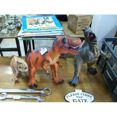 119 - 3 Toy Dinosaurs