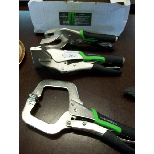 262 - New 3Pce Welding Clamp Set