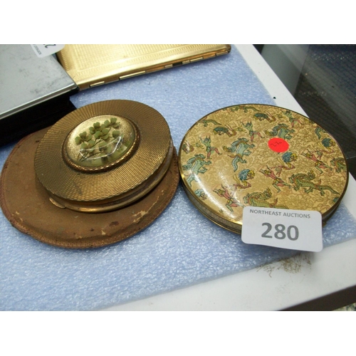 280 - 2 Vintage Compact Cases