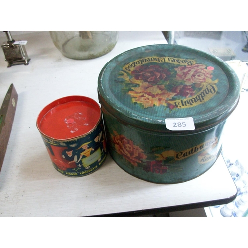 285 - 2 Vintage Tins