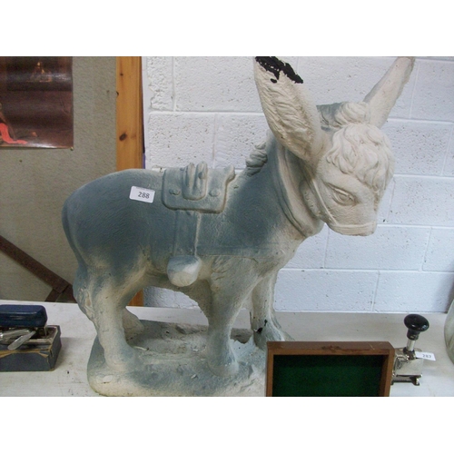 288 - Outdoor Concrete Donkey Ornament (sd)