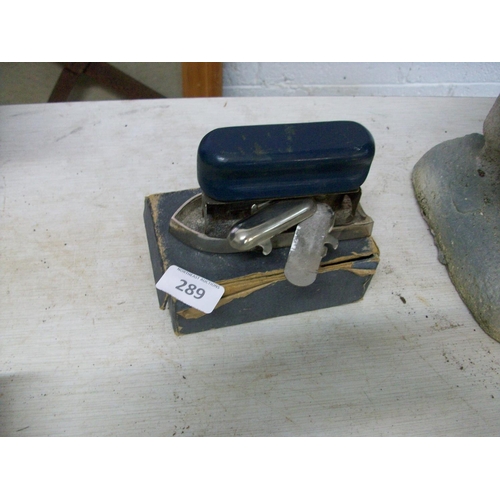 289 - Vintage Travelling Iron In Original Box