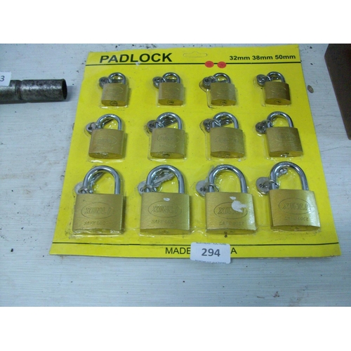 294 - Set Of 12 New Padlocks