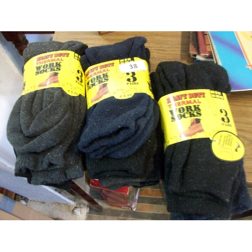 38 - 9 Pairs Of New Work Socks