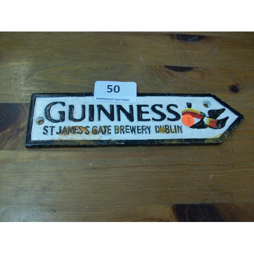 50 - Small Cast Iron Sign