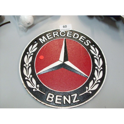 60 - Large Cast Iron Sign