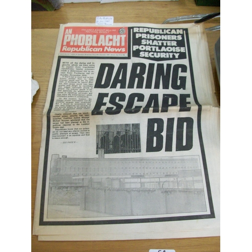64 - An Phoblacht 28th November 1985 Portlaoise Escape Edition