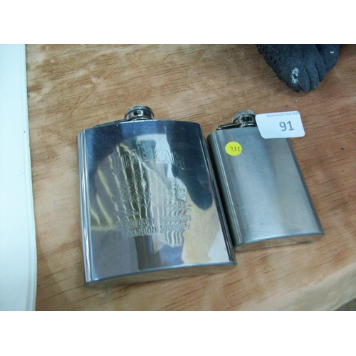 91 - 2 Hip Flasks
