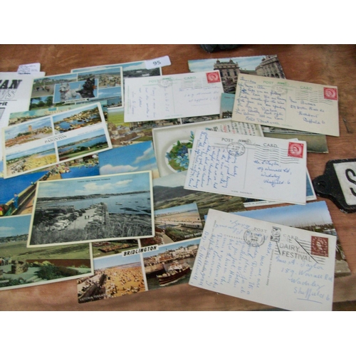 95 - Lot Of Coloured Postcard's 1950's-1960's (a lot stamped)