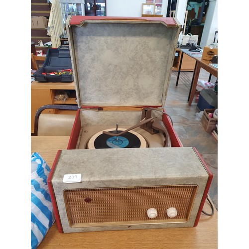 239 - Vintage Pye Monarch Record Player Turntable (untested)