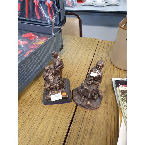 248 - Bronze Mr Pickwick and Mrs Gamp