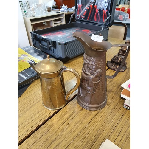 249 - Brass & Copper Jugs