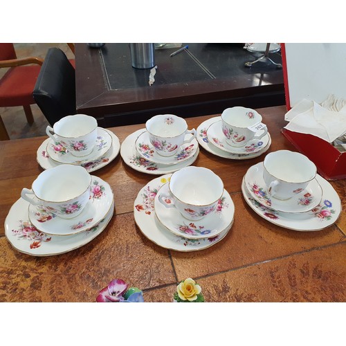 267 - 6 'Swansea' China Trio Sets