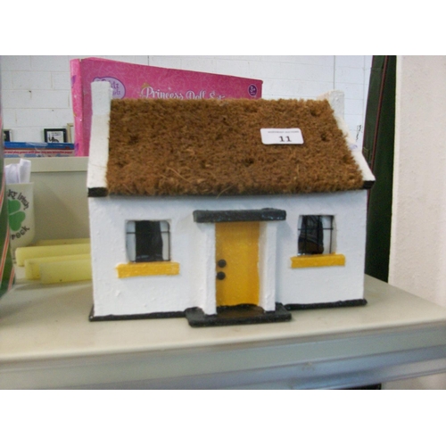 11 - Small Wooden Cottage Ornament