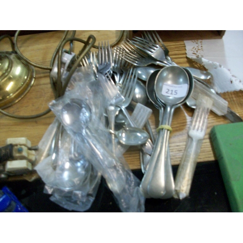 215 - Large Lot of Silver Plated Cutlery