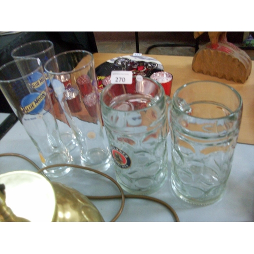 270 - 5 Large Drinking Glasses