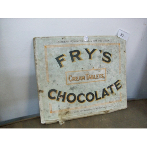 95 - Original Frys Chocolate Counter Top Advert