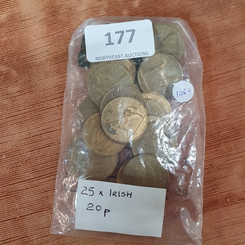 177 - 25 x Irish 20ps