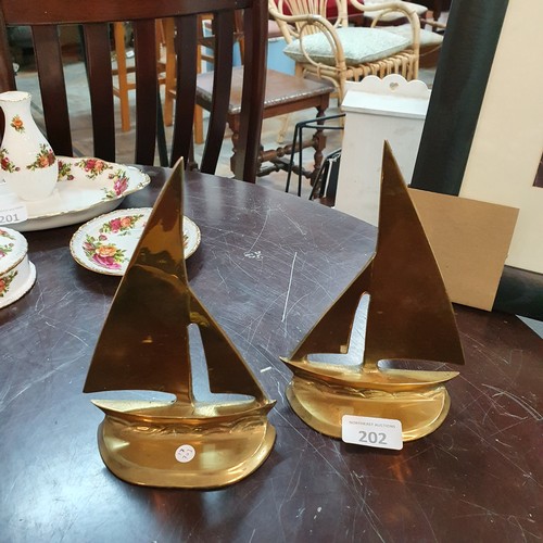 202 - Brass Yacht Bookends