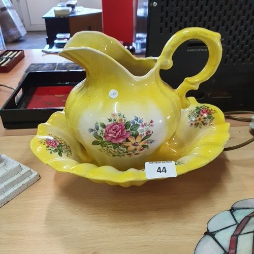 44 - Vintage Staffordshire Jug & Bowl
