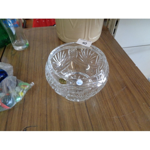 40 - Tyrone Crystal Bowl