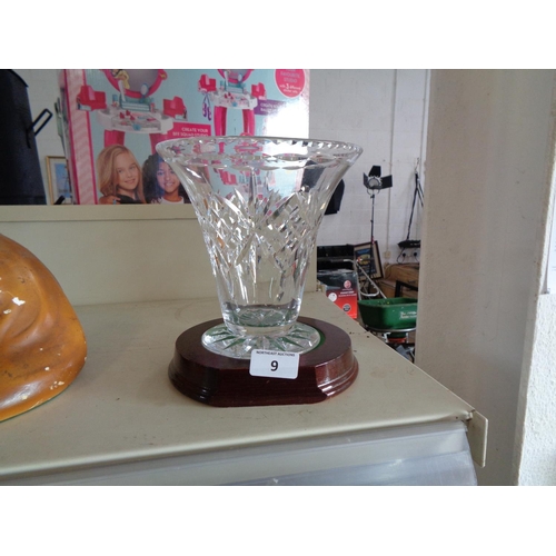 9 - Waterford Crystal Bowl on Wood Base