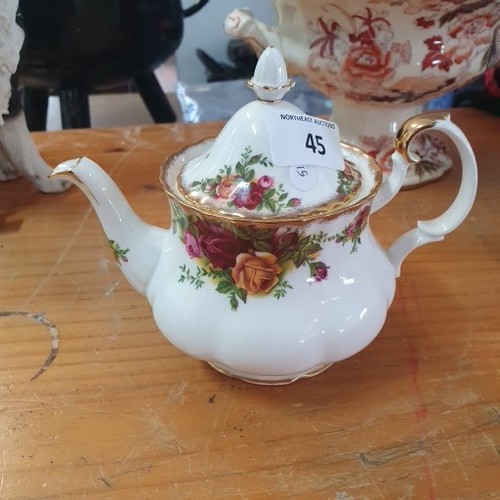 45 - Small Old Country Rose Teapot
