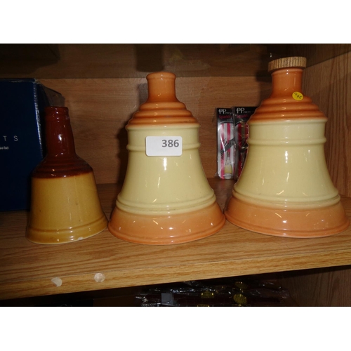 386 - 3 Ceramic Decanters (sas)