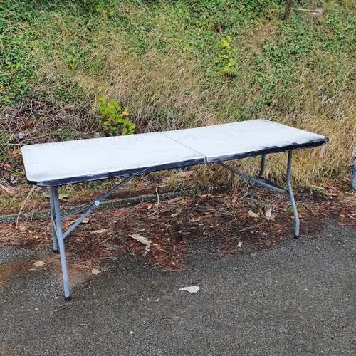 409 - Large Sturdy Fold Up Table (7ft - Ideal for car boot sellers)